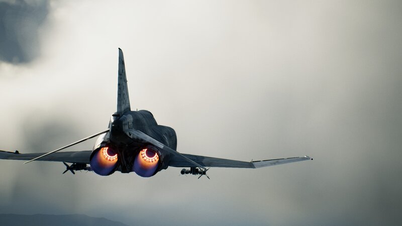 Fighter Jet in Flight — Gray, Dramatic, 3d Render, Jet Engine