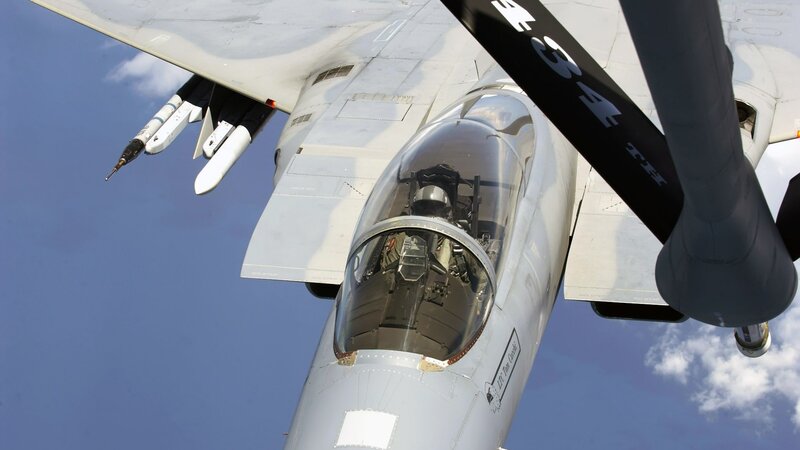 Fighter Jet in Flight — Gray, Dramatic, Afternoon, Photograph, Cockpit