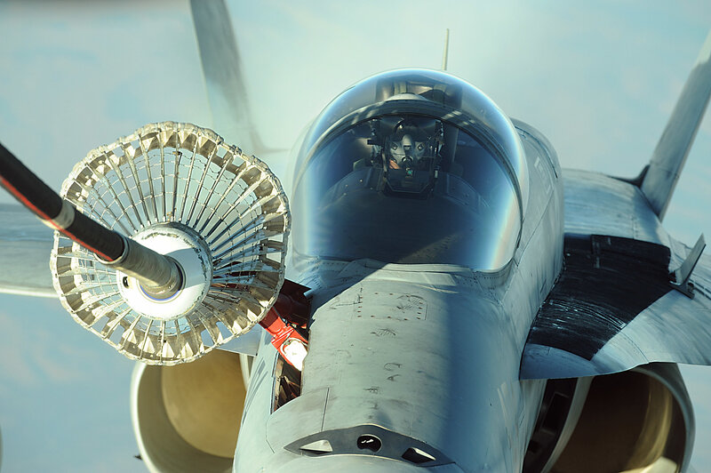 Fighter Jet in Flight — Gray, Dramatic, Afternoon, Photograph, Pilot, Aircraft