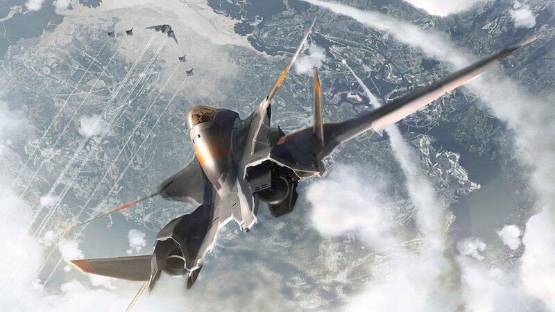Fighter Jet in Flight — Gray, Dramatic, Digital Art, Aircraft