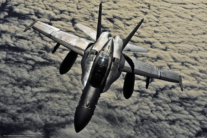 Fighter Jet in Flight — Gray, Dramatic, Photograph, Clouds, Aircraft