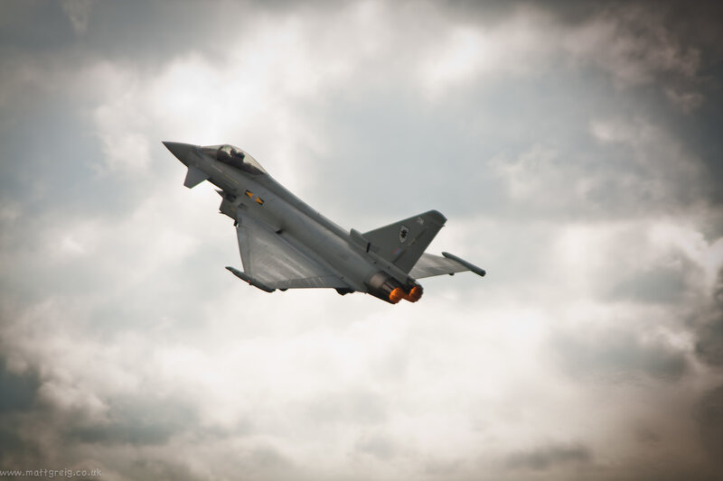 Fighter Jet in Flight — Gray, Dramatic, Photograph, Clouds, Jet Engine