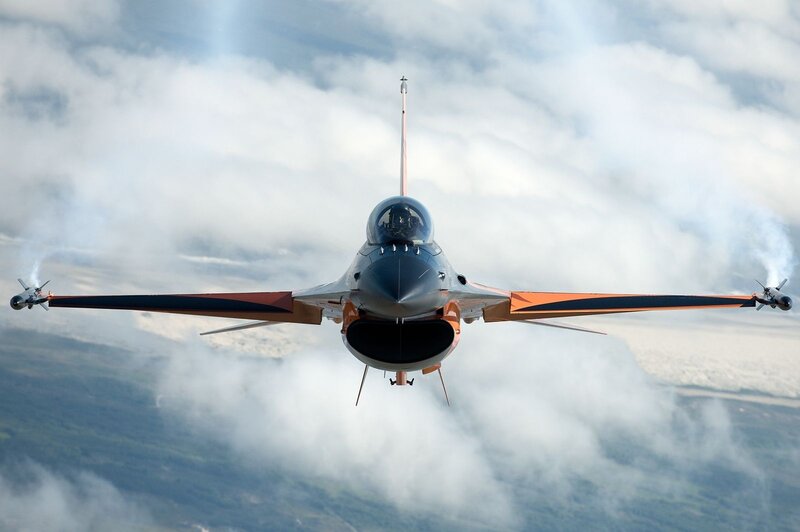 Fighter Jet in Flight — Gray, Dramatic, Photograph, Clouds, Smoke Trails