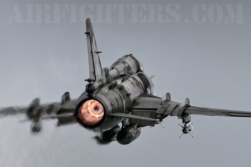 Fighter Jet in Flight — Gray, Dramatic, Photograph, Jet Engine
