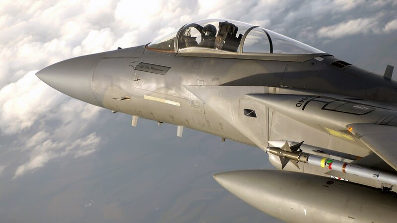Fighter Jet in Flight — Gray, Dramatic, Photograph, Pilot, Missile