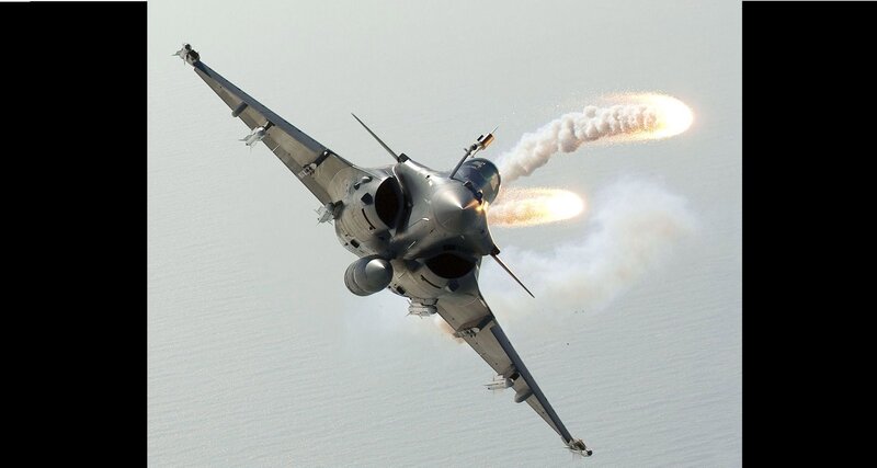 Fighter Jet in Flight — Gray, Dramatic, Photograph