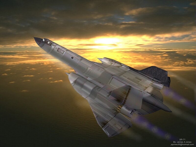 Fighter Jet in Flight — Gray, Dramatic, Sunset, 3d Render