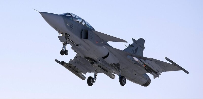 Fighter Jet in Flight — Gray, Dynamic, Afternoon