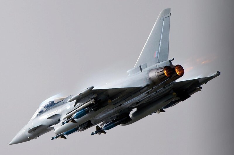Fighter Jet in Flight — Gray, Dynamic, Photograph, Jet Engine, Missiles