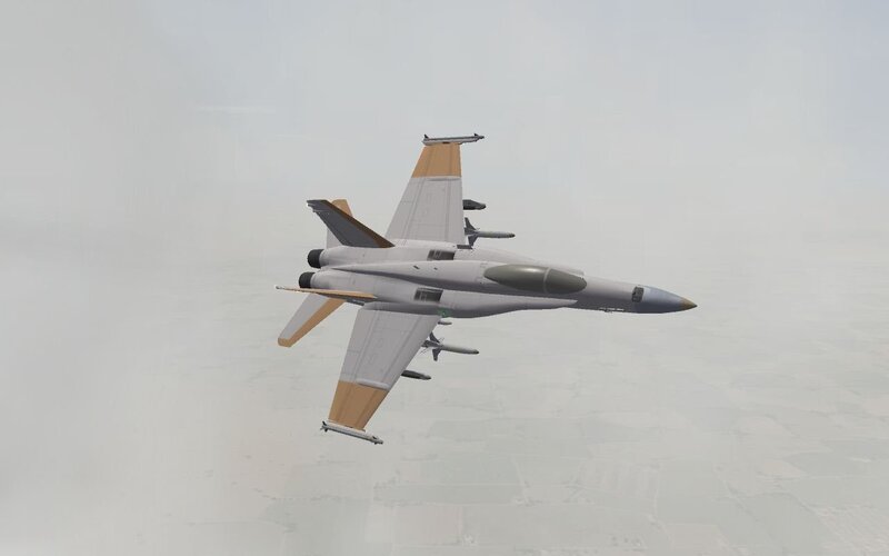 Fighter Jet in Flight — Gray, Neutral, 3d Render