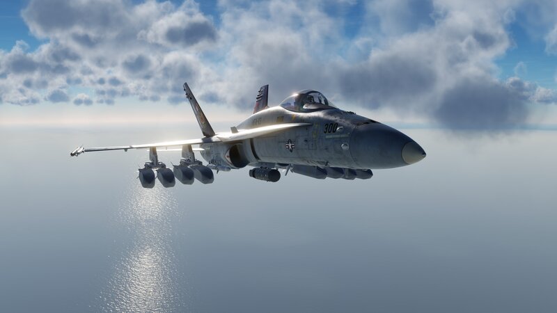 Fighter Jet in Flight — Gray, Serene, Afternoon