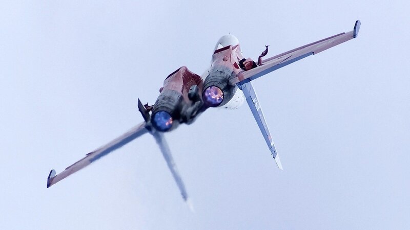Fighter Jet in Flight — Gray
