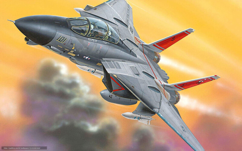 Fighter Jet in Flight — Orange, Dramatic, Sunset, Illustration