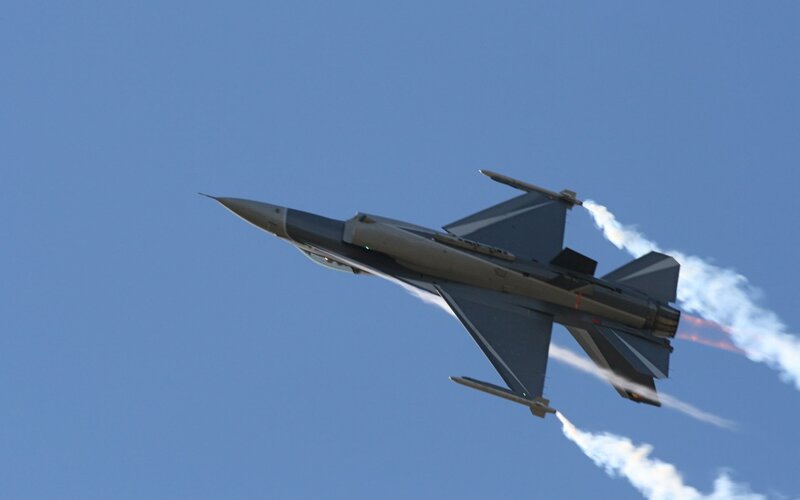 Fighter Jet in Flight — Sky