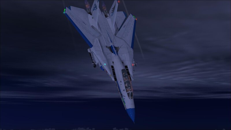 fighter jet in night sky
