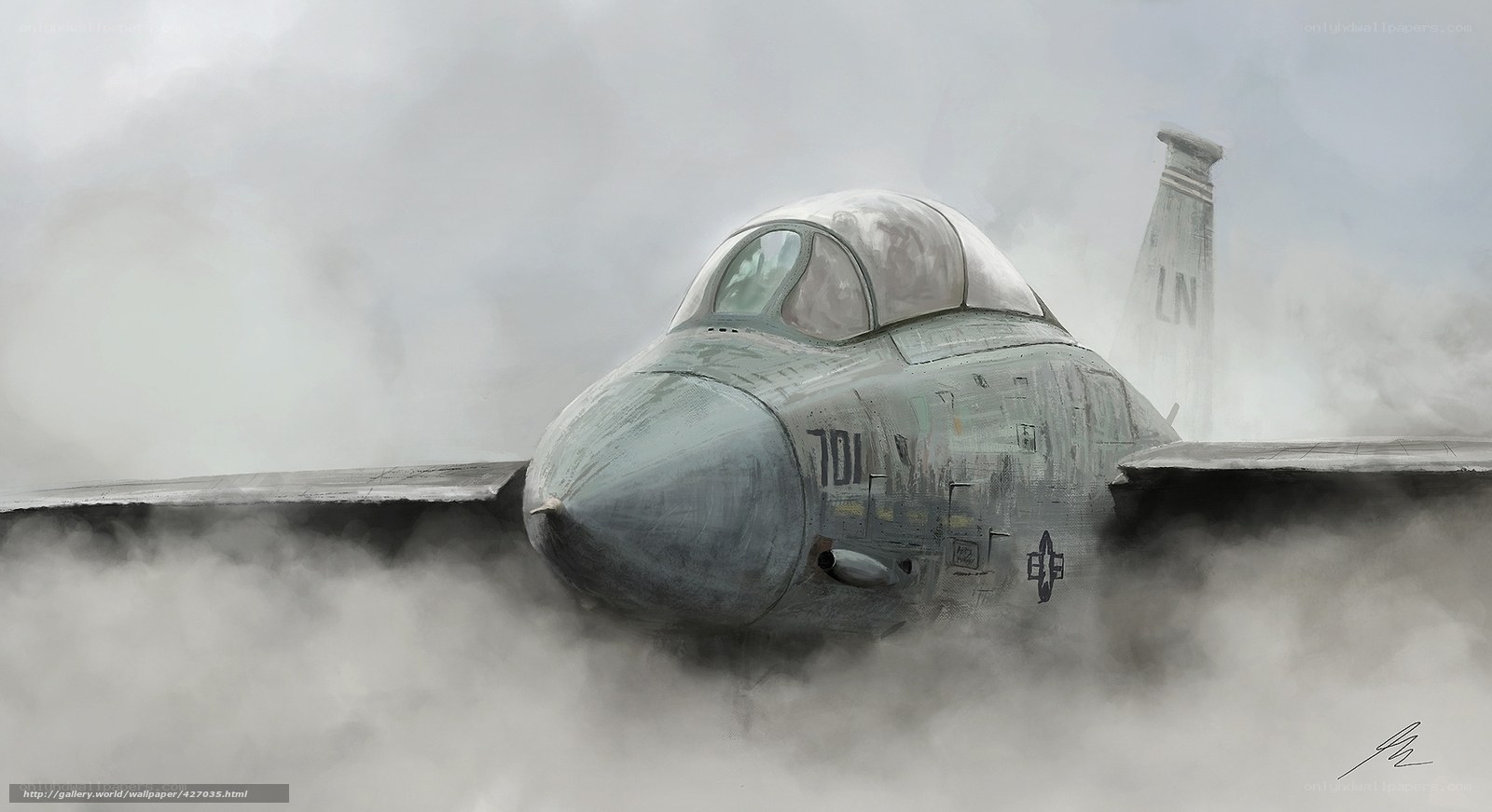 fighter jet in smoke