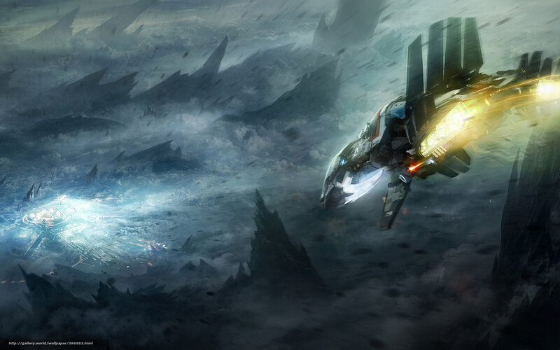 Fighter Jet in Storm — Gray