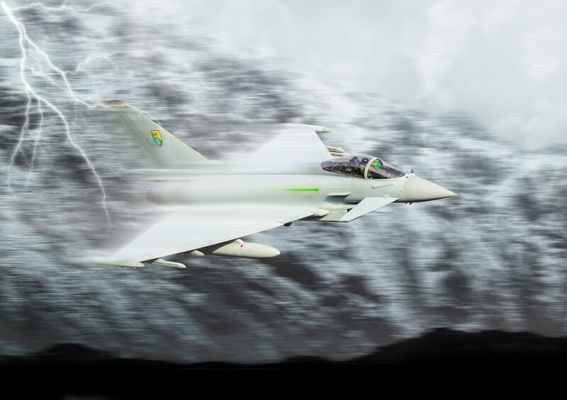 Fighter Jet in Storm