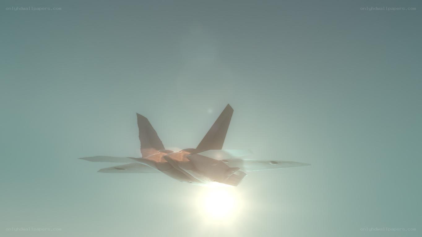 fighter jet in sunlight