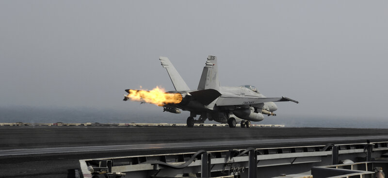 Fighter Jet Launching — Gray, Dramatic