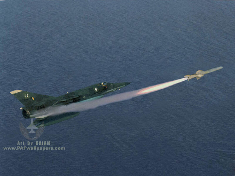 Fighter Jet Launching Missile — Blue, Dramatic, Photograph, Ocean