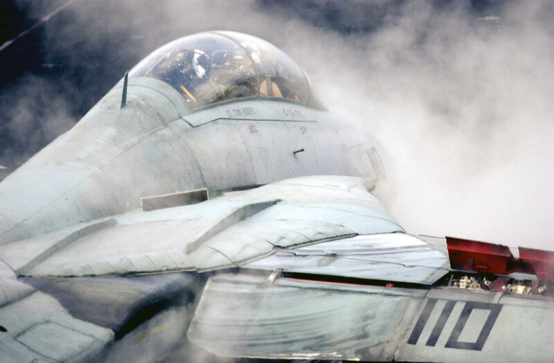 fighter jet on aircraft carrier