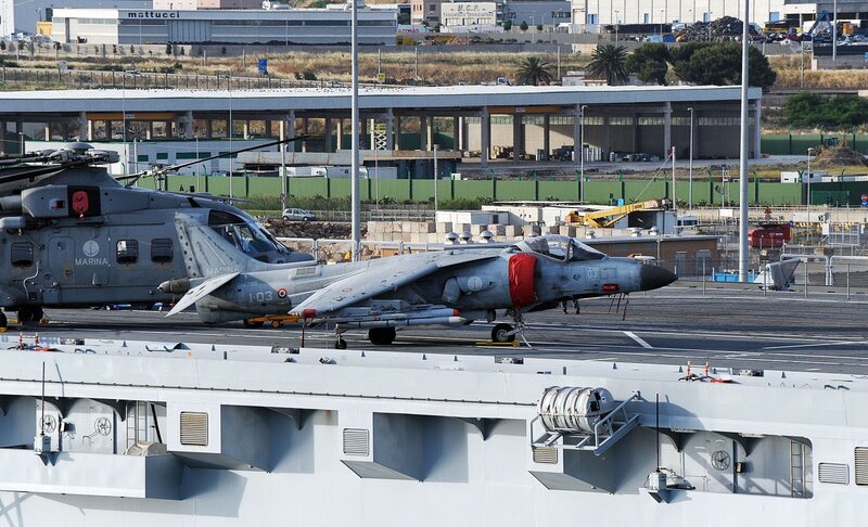 Fighter Jet on Aircraft Carrier — Gray, Industrial, Afternoon