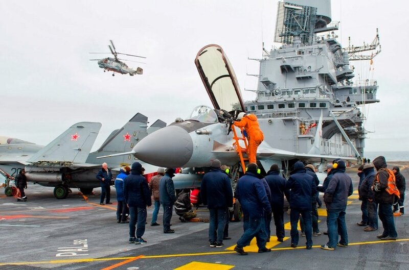 Fighter Jet on Aircraft Carrier — Gray, Industrial