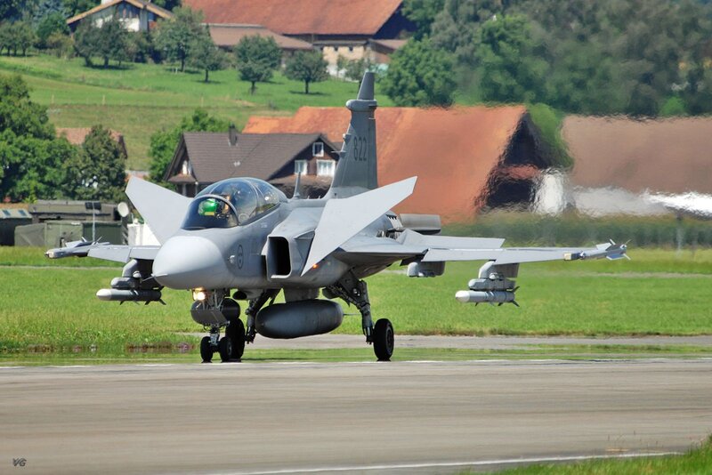 fighter jet on runway