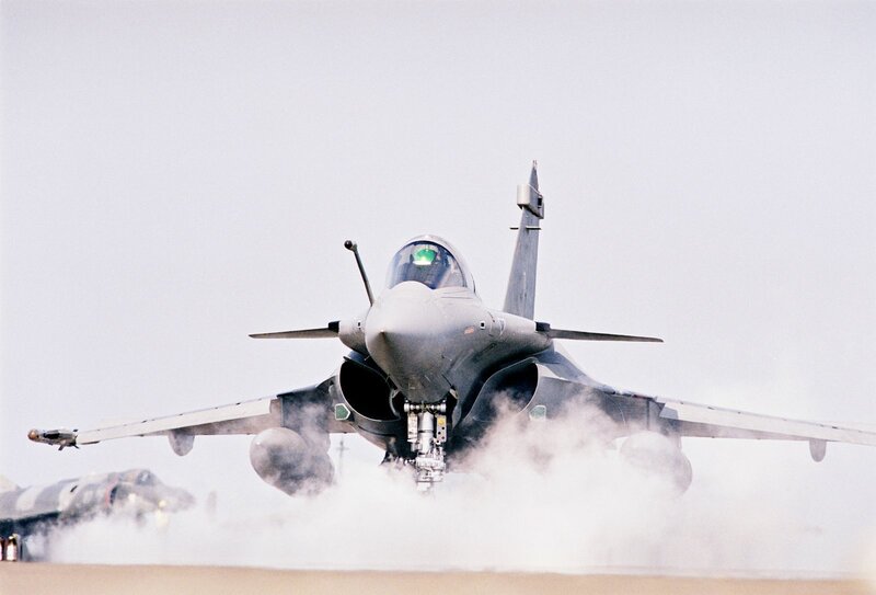 fighter jet on runway