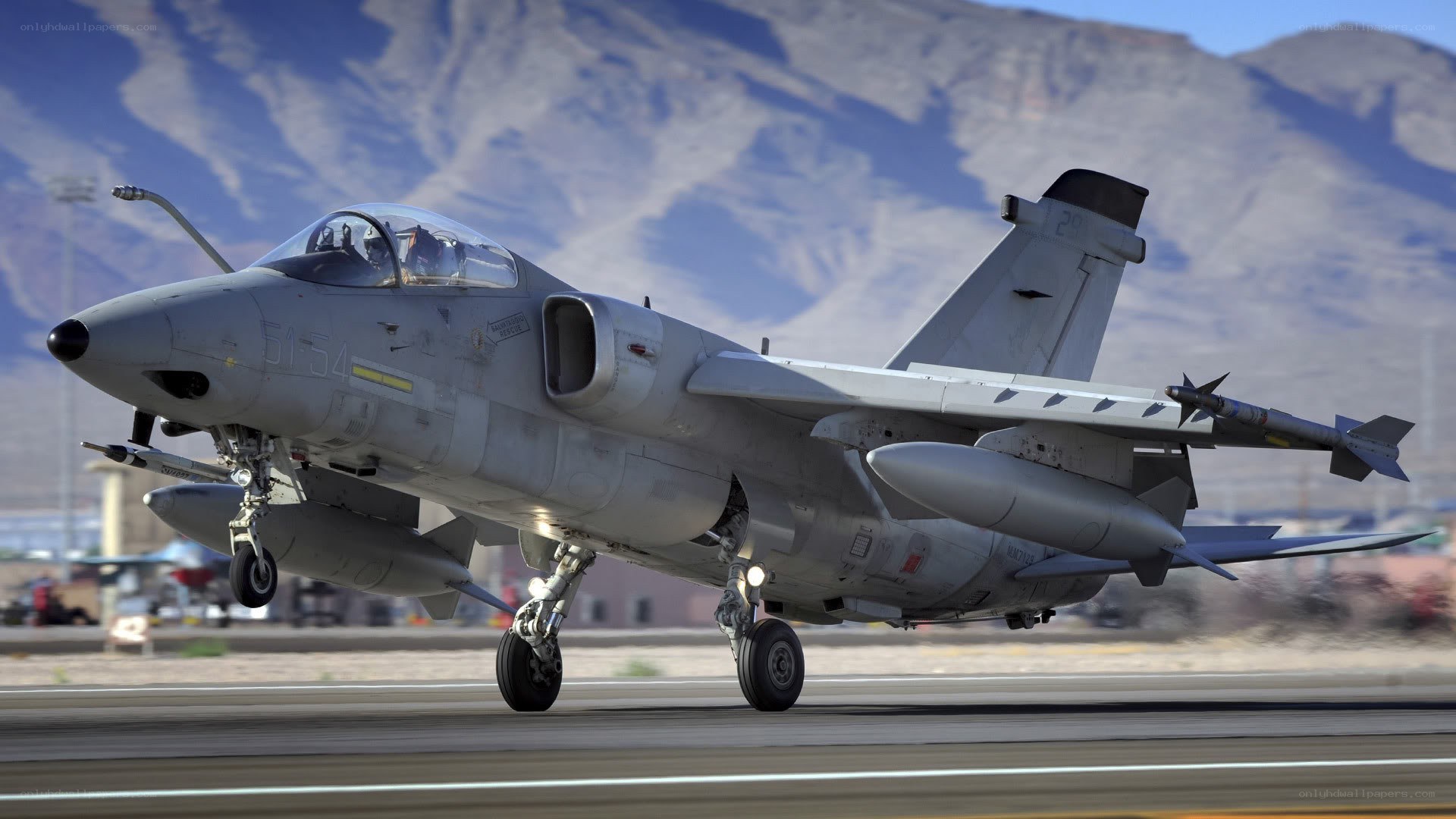 fighter jet on runway