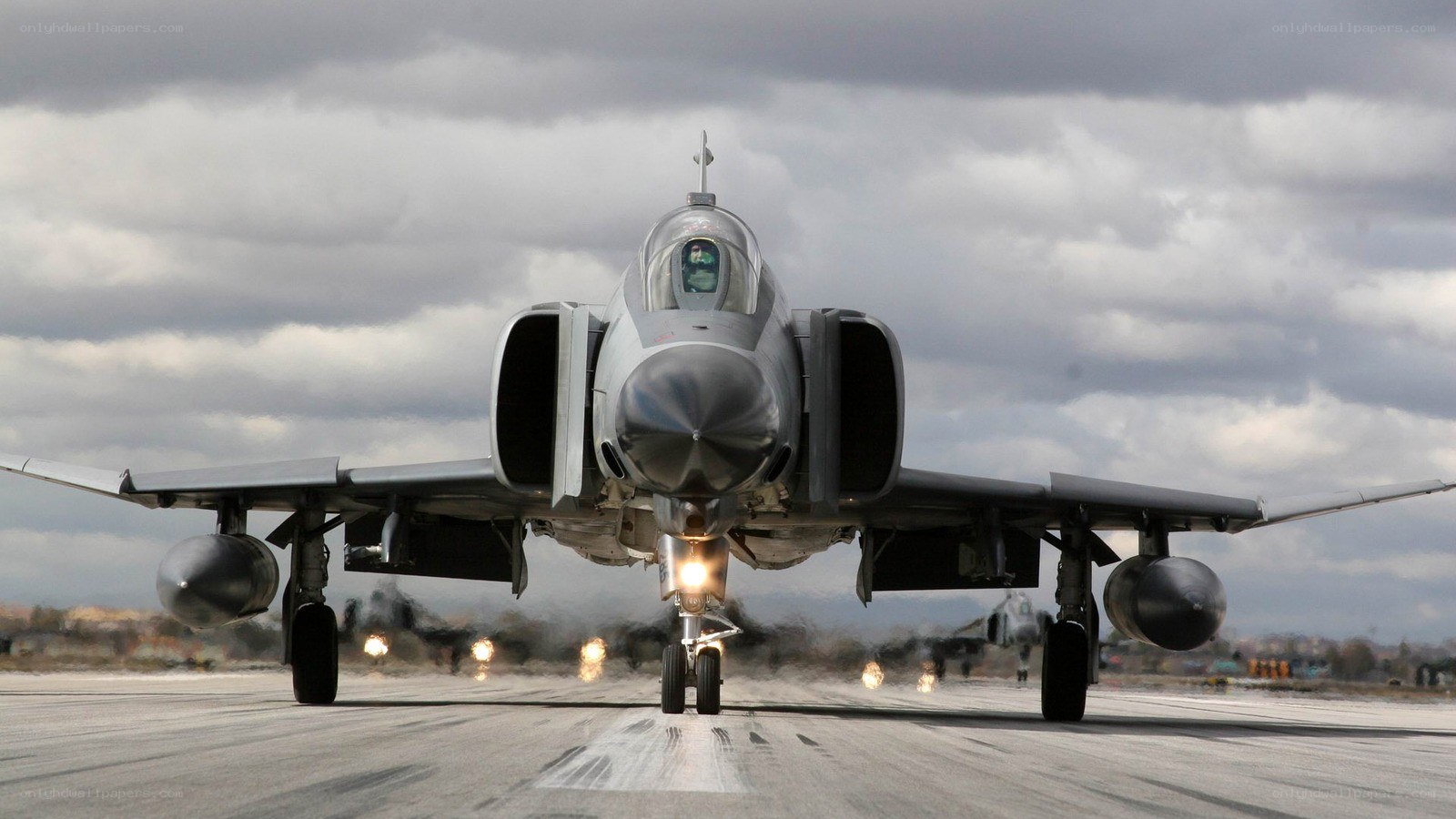 fighter jet on runway
