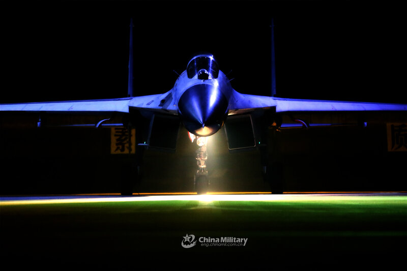 Fighter Jet on Runway — Black