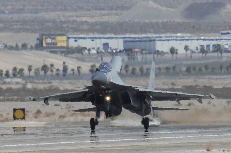 Fighter Jet on Runway — Gray, Active, Afternoon, Photograph