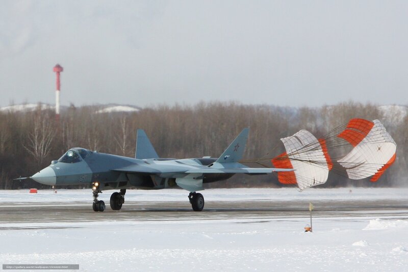 Fighter Jet on Runway — Gray, Cold, Winter