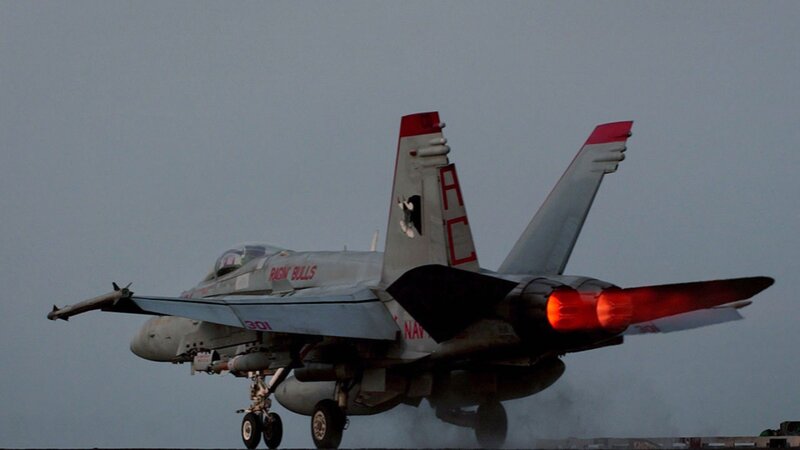 Fighter Jet on Runway — Gray, Dramatic, Sunset