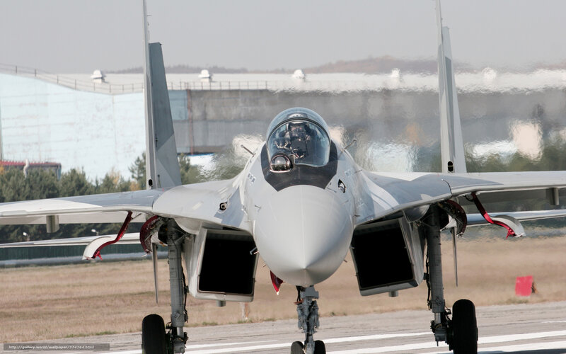 Fighter Jet on Runway — Gray, Neutral