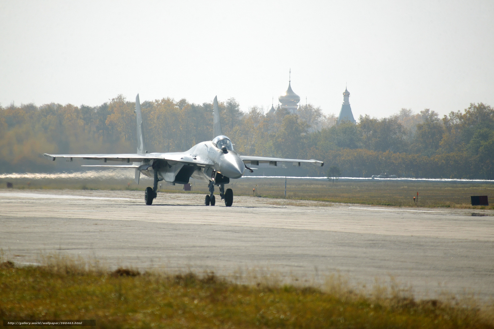 Fighter jet on runway