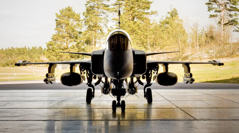 Fighter Jet on Tarmac — Gray, Calm