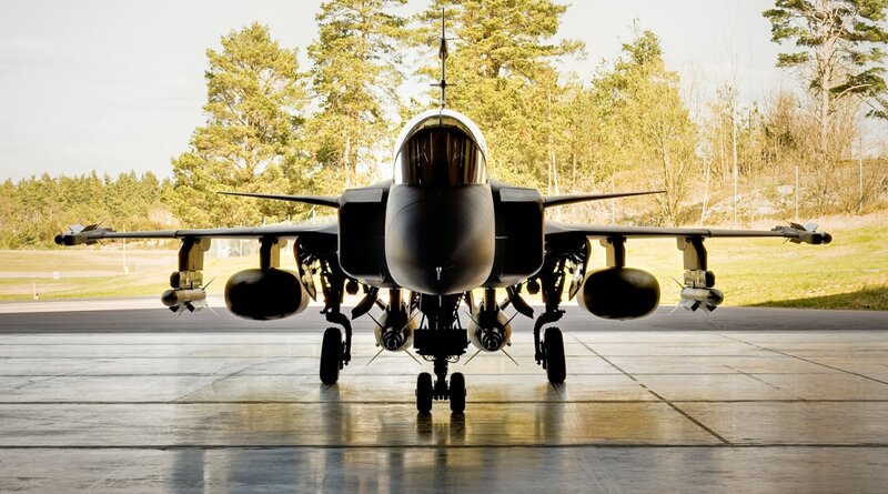 Fighter Jet on Tarmac — Gray, Dramatic, Afternoon, Photograph