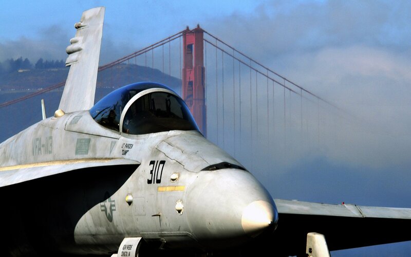 Fighter Jet on Tarmac — Gray, Dramatic, Afternoon