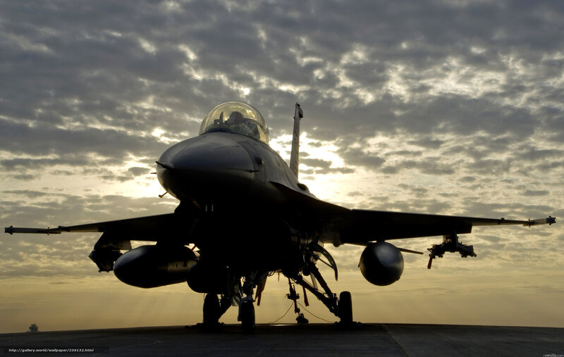 Fighter Jet on Tarmac — Gray, Dramatic, Sunset, Photograph