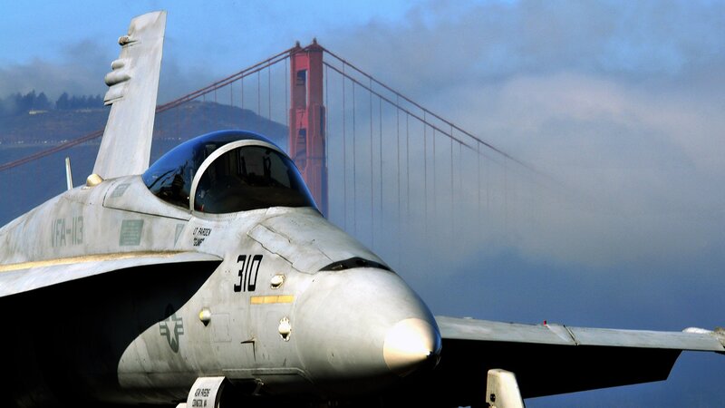 Fighter Jet on Tarmac — Gray, Dramatic