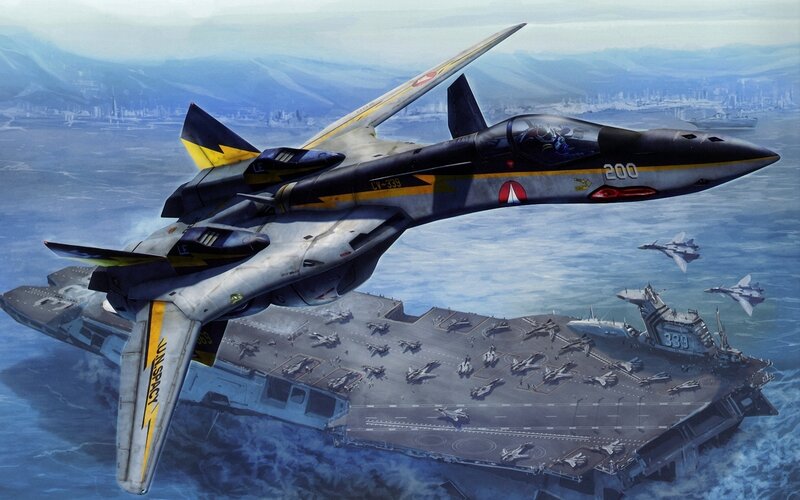 Fighter Jet over Carrier