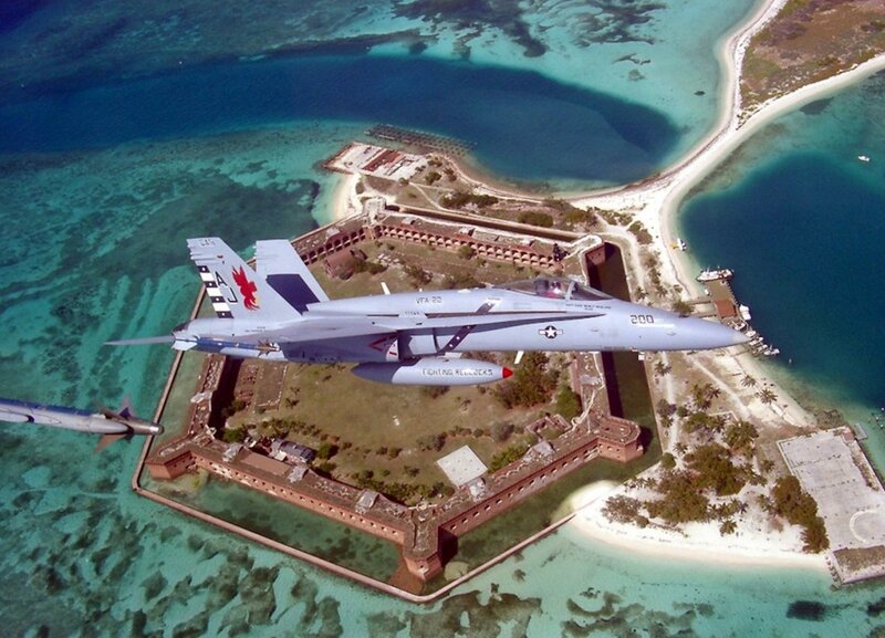 Fighter Jet over Fort