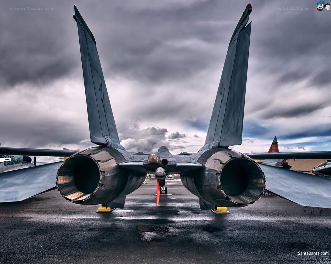 fighter jet rear view