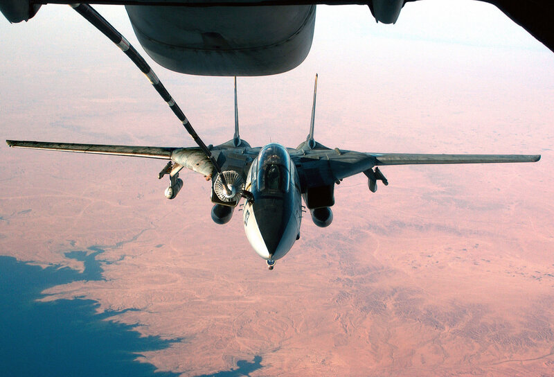 Fighter Jet Refueling — Gray, Dramatic, Sunset