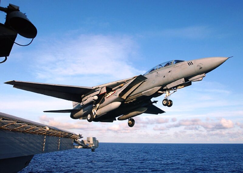 Fighter Jet Taking Off — Blue, Dramatic, Afternoon, Photograph, Aircraft Carrier