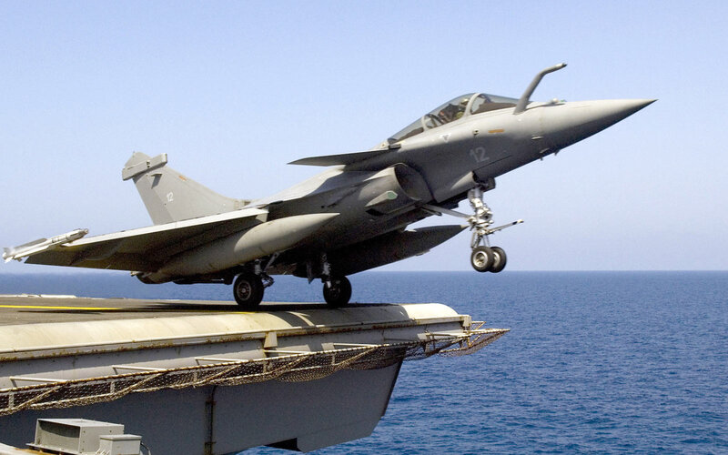 Fighter Jet Taking Off — Gray, Dramatic, Afternoon, Photograph, Aircraft Carrier