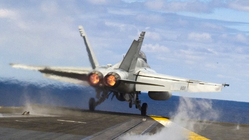 Fighter Jet Taking Off — Gray, Dramatic, Afternoon